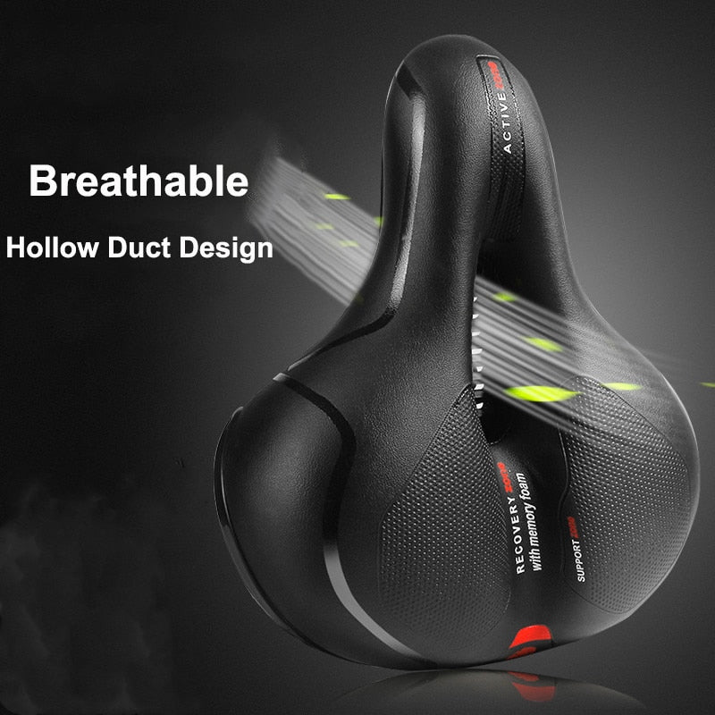 Comfortable Thick Padded Saddle For Bike & Bike+.
