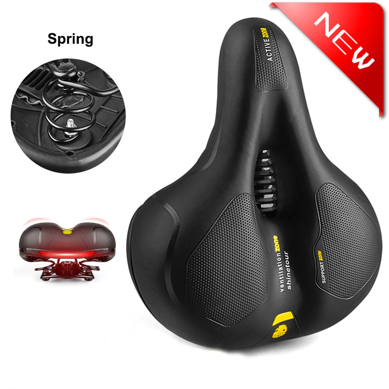 Comfortable Thick Padded Saddle For Bike & Bike+.