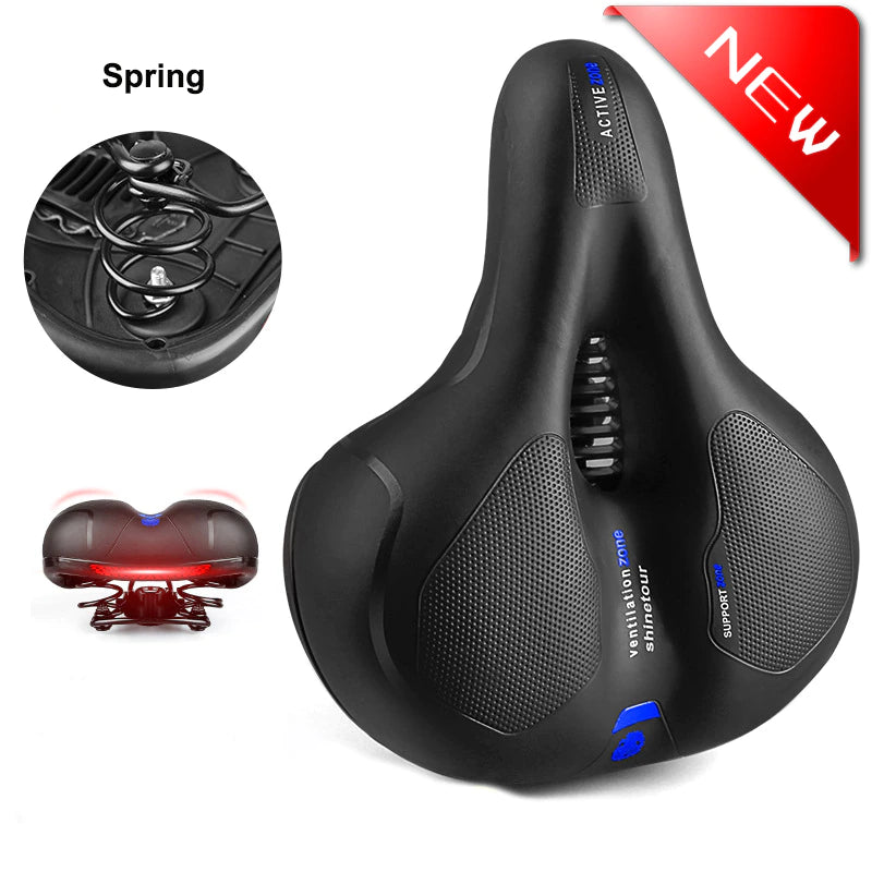 Comfortable Thick Padded Saddle For Bike & Bike+.