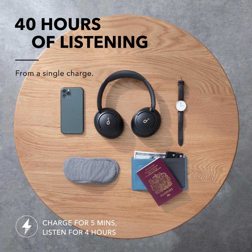 40Hr Anker Sound-core Life Q30 Hybrid Active Noise Cancelling Wireless Headphones